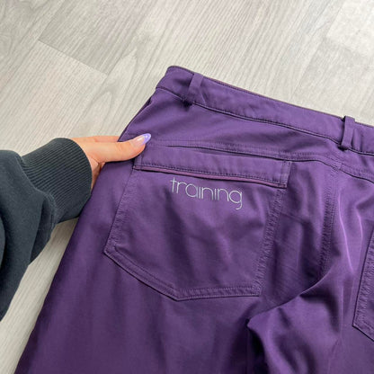 VINTAGE Y2K NIKE BAGGY LOW RISE TECHNICAL TRACKSUIT BOTTOMS PURPLE