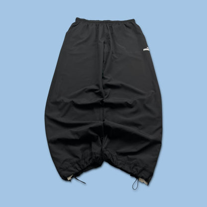 VINTAGE Y2K PUMA TECHNICAL BAGGY TRACKSUIT BOTTOMS BLACK