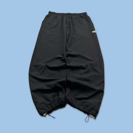 VINTAGE Y2K PUMA TECHNICAL BAGGY TRACKSUIT BOTTOMS BLACK