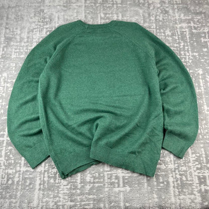 VINTAGE Y2K L L BEAN CHUNKY ESSENTIAL KNITTED JUMPER GREEN