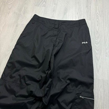 VINTAGE Y2K FILA BAGGY TRACKSUIT BOTTOMS BLACK