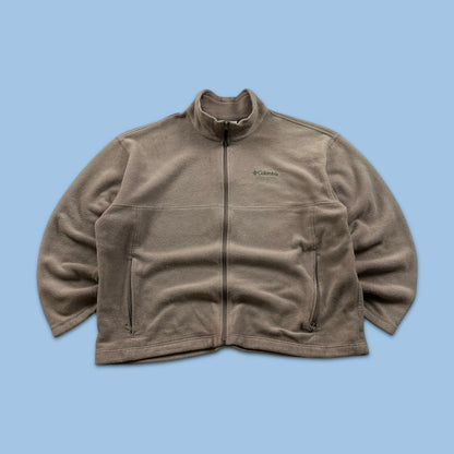 VINTAGE Y2K COLUMBIA ZIP UP FLEECE BEIGE