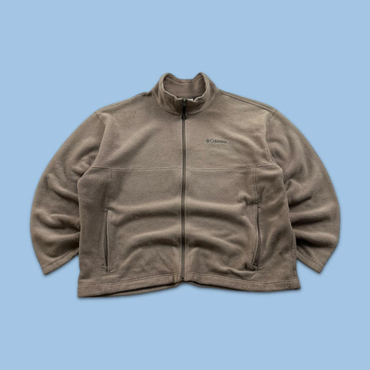 VINTAGE Y2K COLUMBIA ZIP UP FLEECE BEIGE
