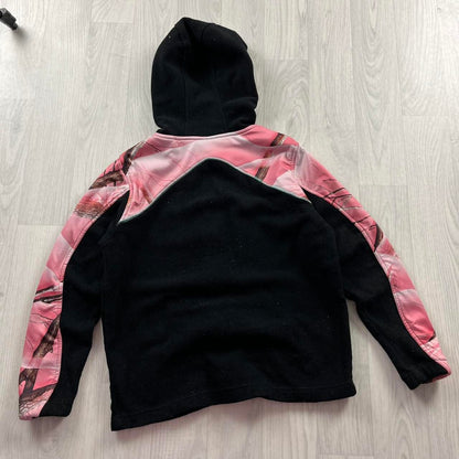 VINTAGE REALTREE ZIP UP FLEECE HOODIE CAMO PINK BLACK