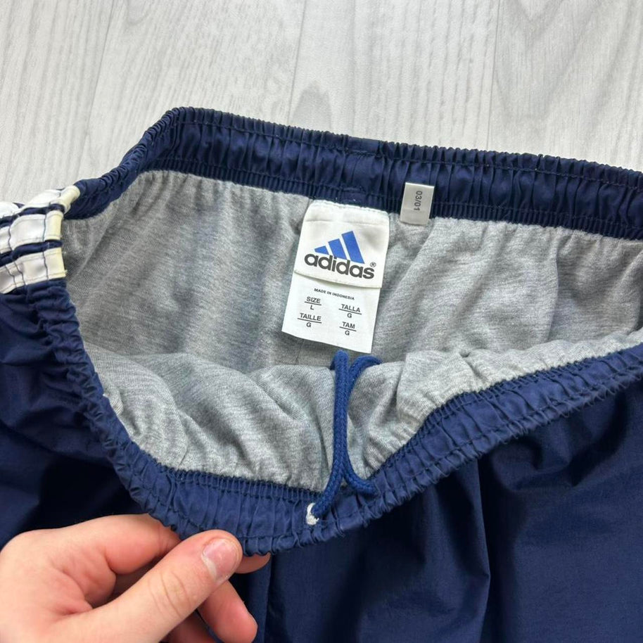 VINTAGE Y2K ADIDAS BAGGY TRACKSUIT BOTTOMS NAVY
