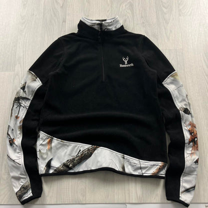VINTAGE REALTREE QUARTER ZIP FLEECE CAMO BLACK