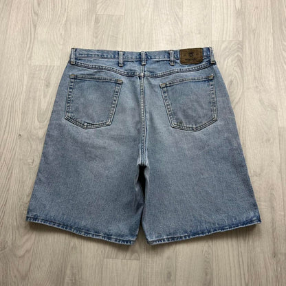VINTAGE Y2K WRANGLER BAGGY JORTS LIGHT BLUE