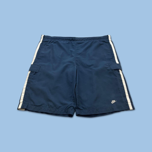 VINTAGE Y2K NIKE BAGGY SPORT CARGO SHORTS NAVY