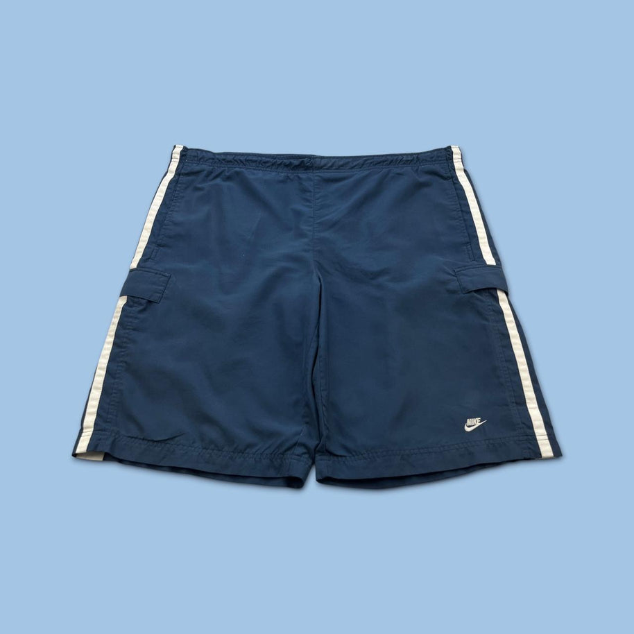 VINTAGE Y2K NIKE BAGGY SPORT CARGO SHORTS NAVY