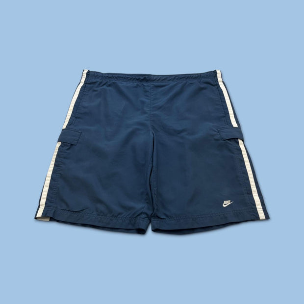 VINTAGE Y2K NIKE BAGGY SPORT CARGO SHORTS NAVY
