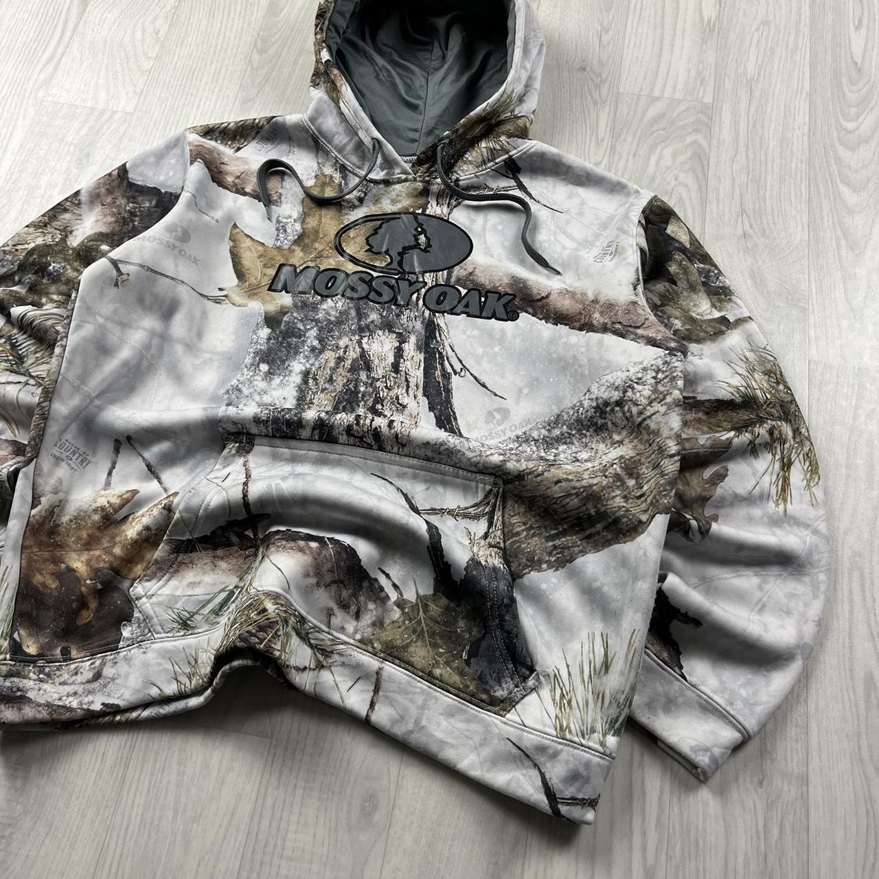 VINTAGE MOSSY OAK REALTREE HOODIE CAMO WHITE