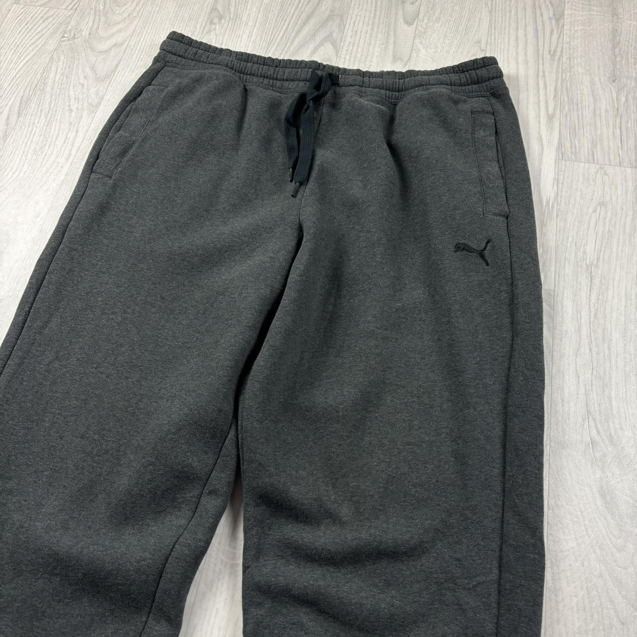 VINTAGE 00s PUMA TAPERED BAGGY COTTON SWEATPANTS GREY