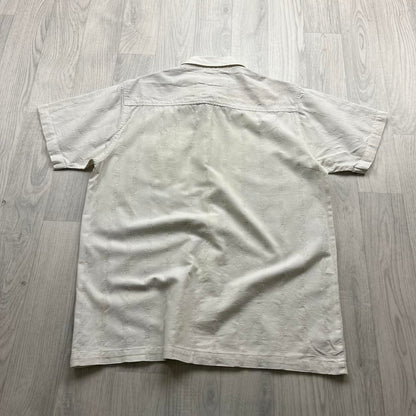 VINTAGE Y2K ANIMAL SHORT SLEEVE SHIRT WHITE / CREAM