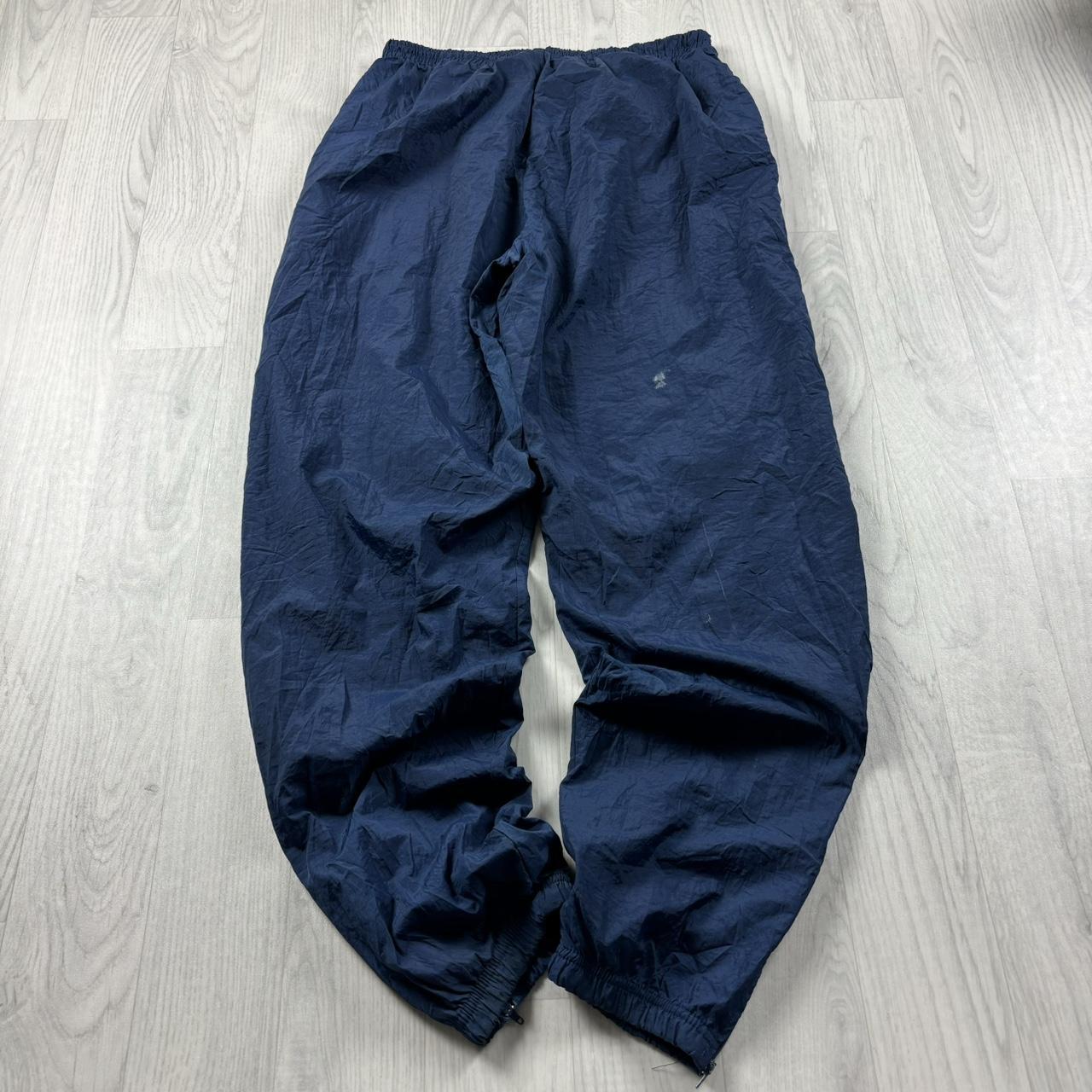 VINTAGE 90s REEBOK BAGGY TRACKSUIT BOTTOMS NAVY BLUE