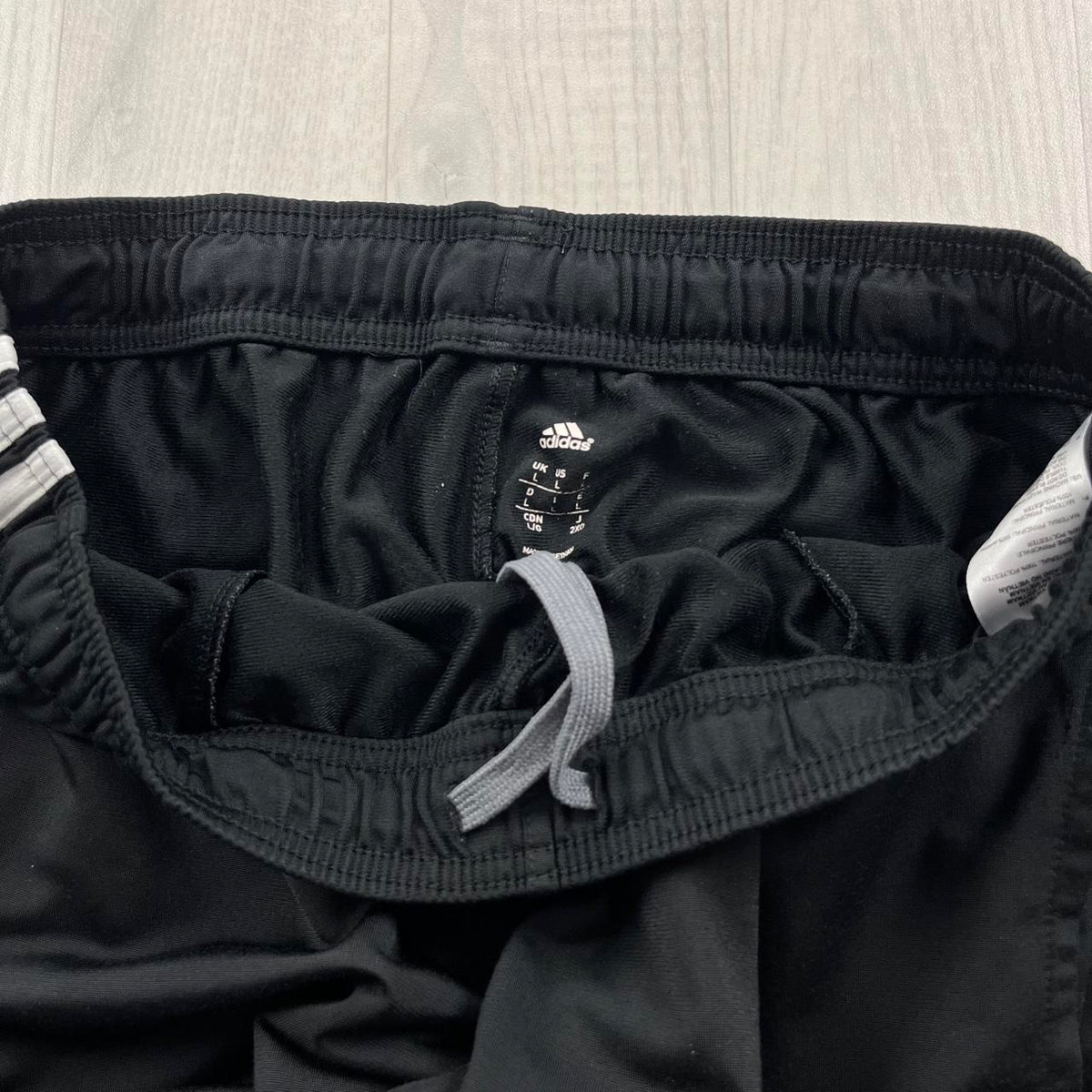 VINTAGE Y2K ADIDAS SIDE STRIPE BAGGY TRACKSUIT BOTTOMS BLACK