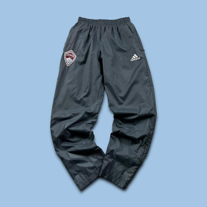 VINTAGE Y2K ADIDAS STRAIGHT LEG TRACKSUIT BOTTOMS GREY