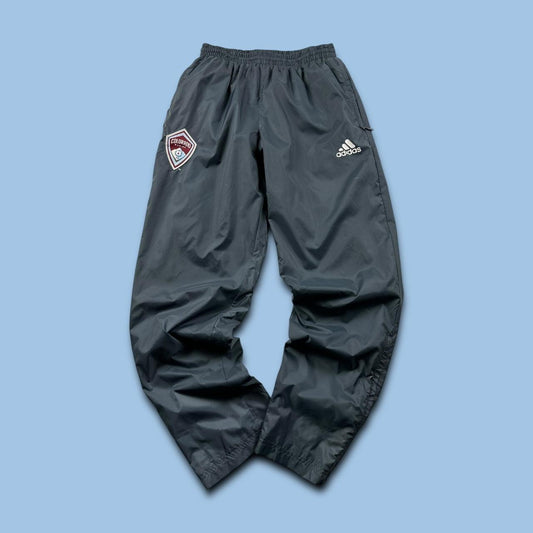 VINTAGE Y2K ADIDAS STRAIGHT LEG TRACKSUIT BOTTOMS GREY