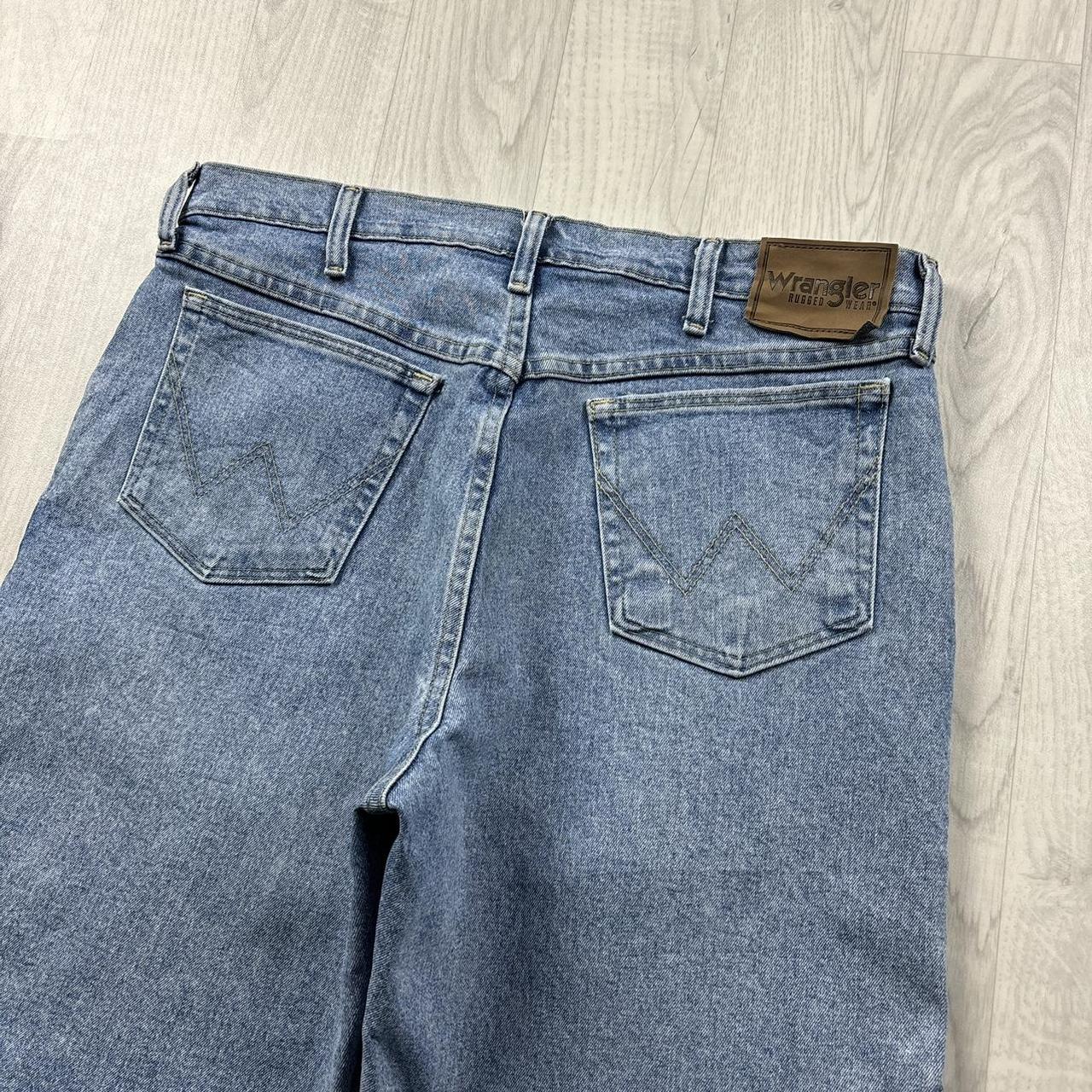 VINTAGE 00s WRANGLER BAGGY LOOSE JORTS LIGHT BLUE