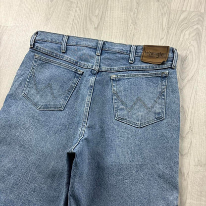 VINTAGE 00s WRANGLER BAGGY LOOSE JORTS LIGHT BLUE