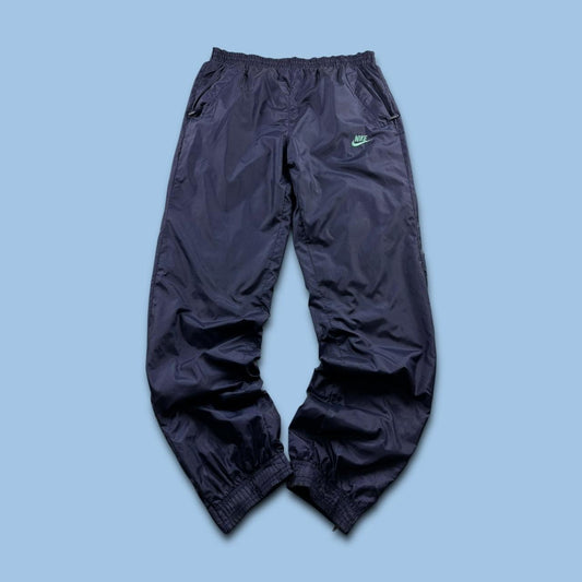 VINTAGE 90s NIKE STRAIGHT LEG BAGGY TRACKSUIT BOTTOMS NAVY