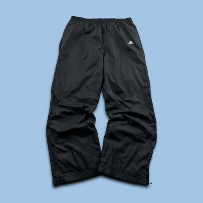 VINTAGE Y2K ADIDAS WIDE LEG BAGGY TRACKSUIT BOTTOMS BLACK