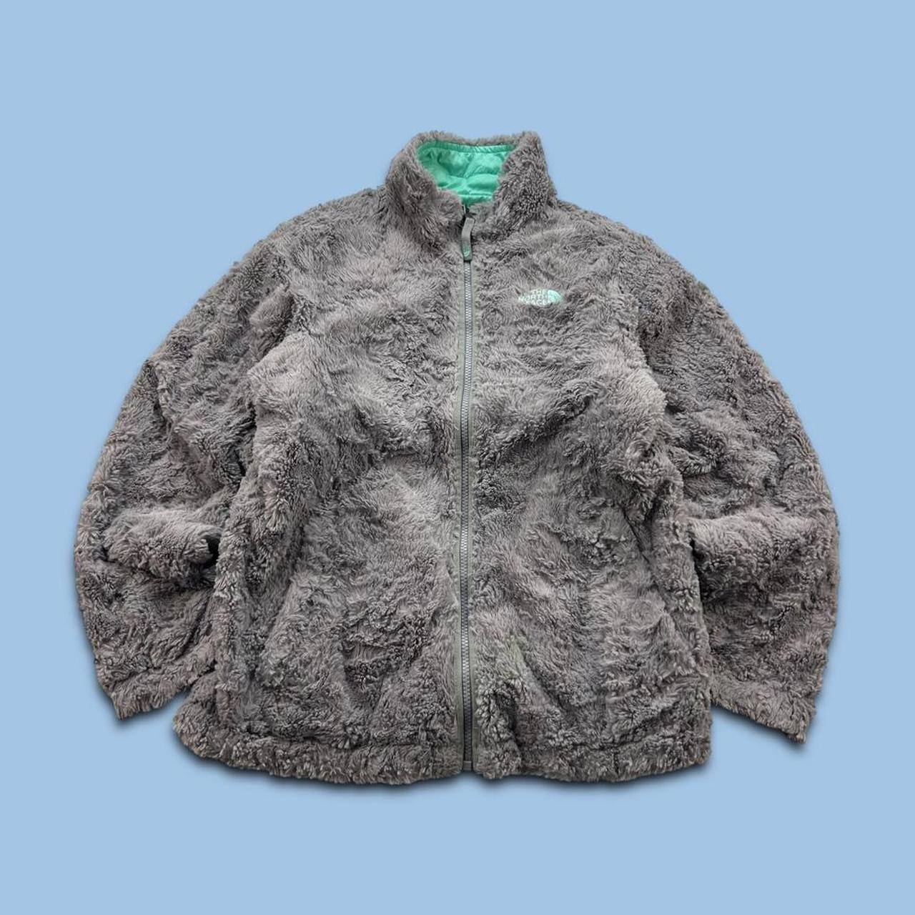 VINTAGE Y2K THE NORTH FACE REVERSIBLE FLEECE JACKET GREY / GREEN