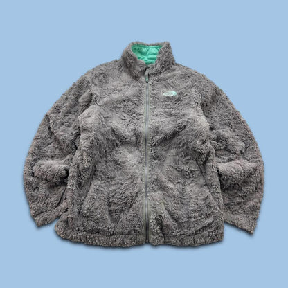 VINTAGE Y2K THE NORTH FACE REVERSIBLE FLEECE JACKET GREY / GREEN