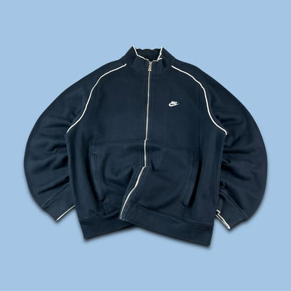 VINTAGE Y2K NIKE ZIP UP SWEATSHIRT SPORTY TOP NAVY