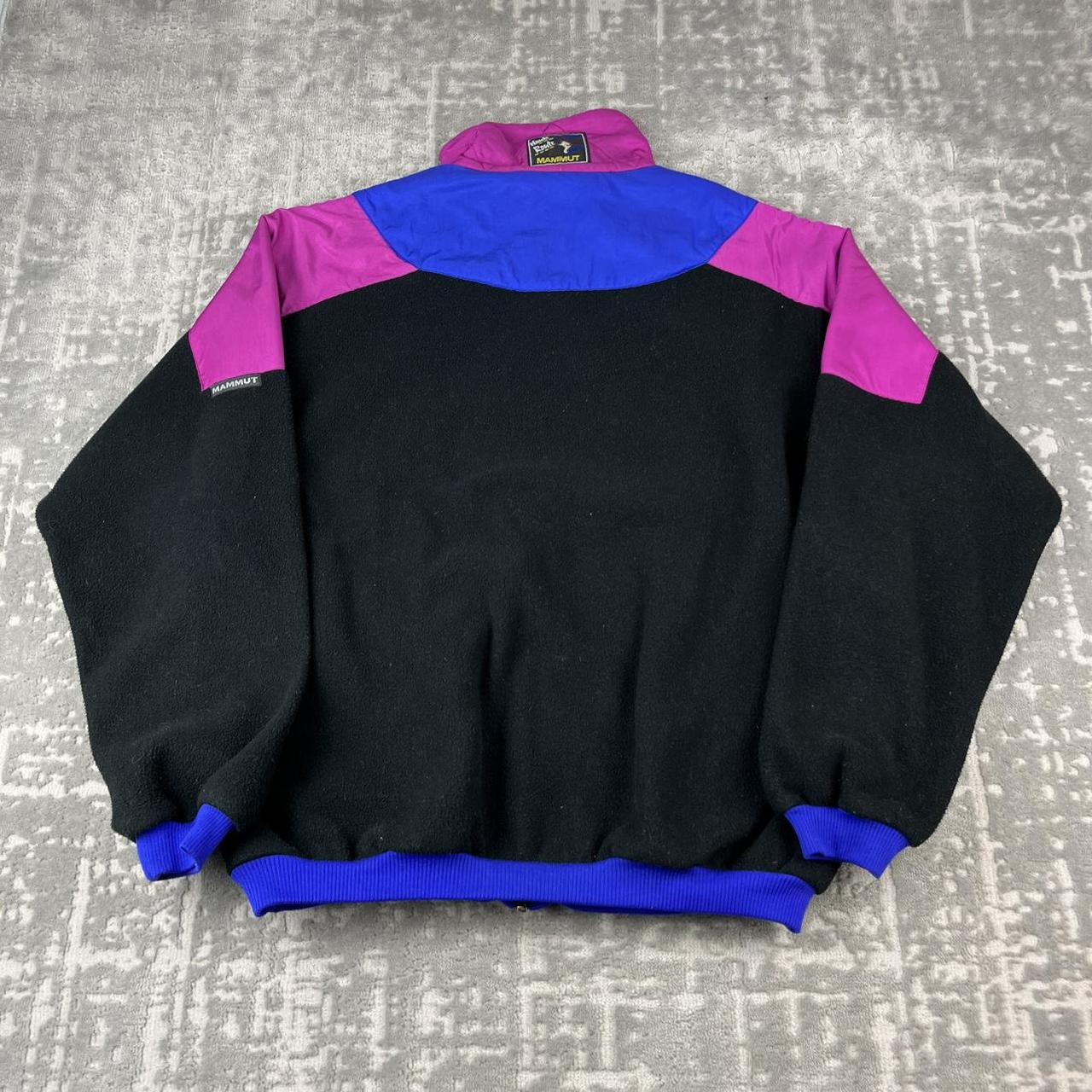 VINTAGE 90s MAMMUT PANELLED ZIP UP FLEECE BLACK PINK