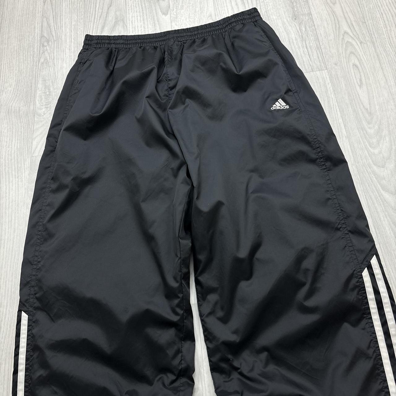 VINTAGE Y2K ADIDAS BAGGY TRACKSUIT BOTTOMS BLACK