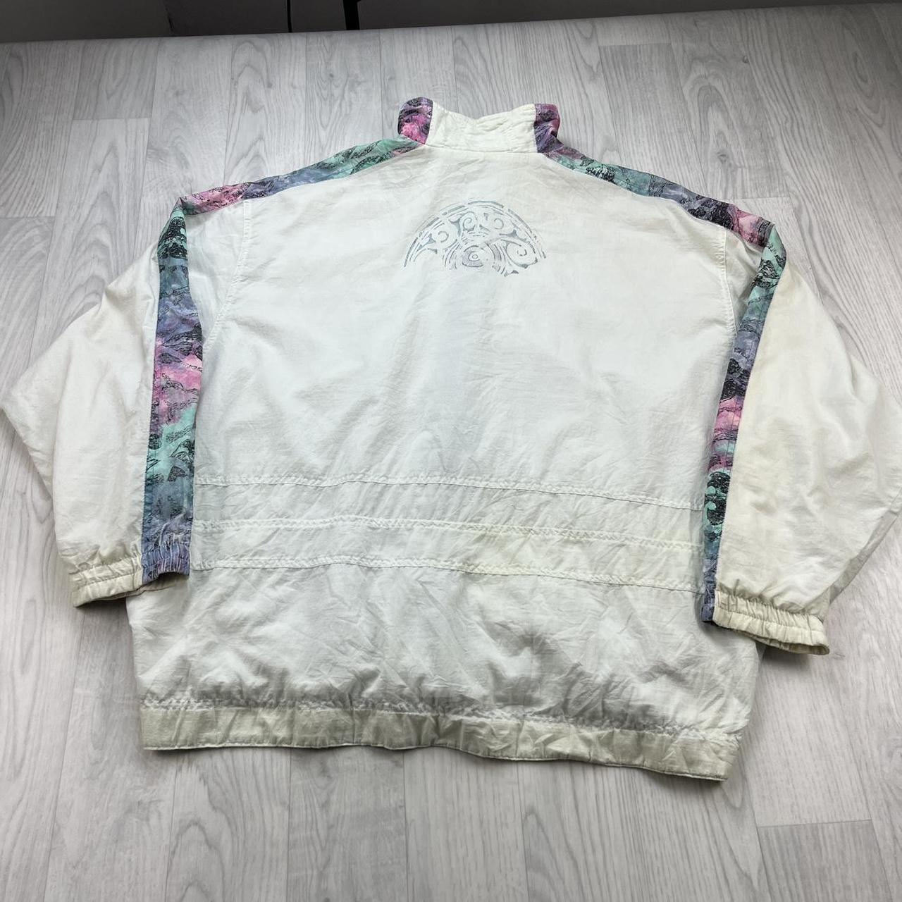 VINTAGE 90s ADIDAS TENNIS WINDBREAKER JACKET WHITE