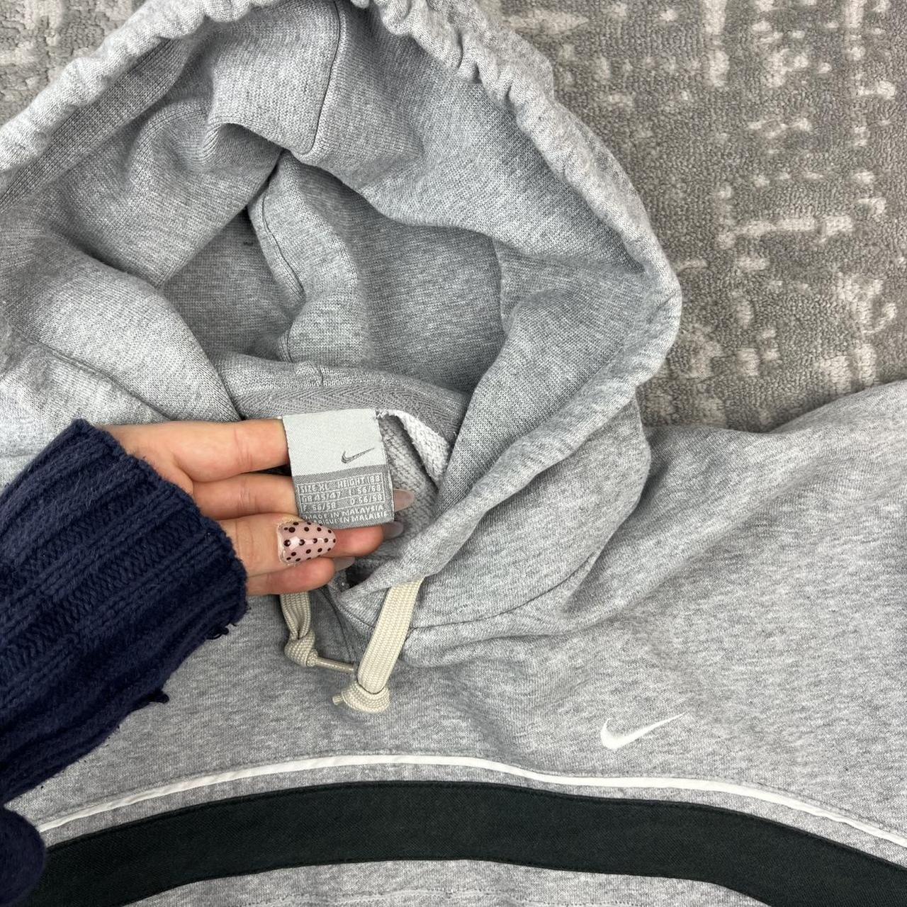VINTAGE Y2K NIKE SPELL OUT HOODIE GREY