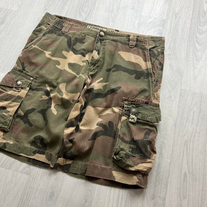 VINTAGE Y2K CRIMINAL DAMAGE BAGGY LOOSE CAMO SHORTS