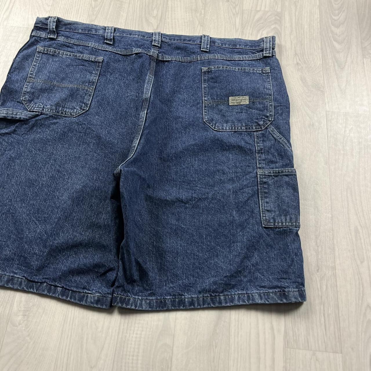 VINTAGE 00s WRANGLER BAGGY LOOSE CARPENTER JORTS NAVY BLUE