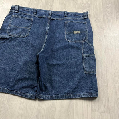 VINTAGE 00s WRANGLER BAGGY LOOSE CARPENTER JORTS NAVY BLUE