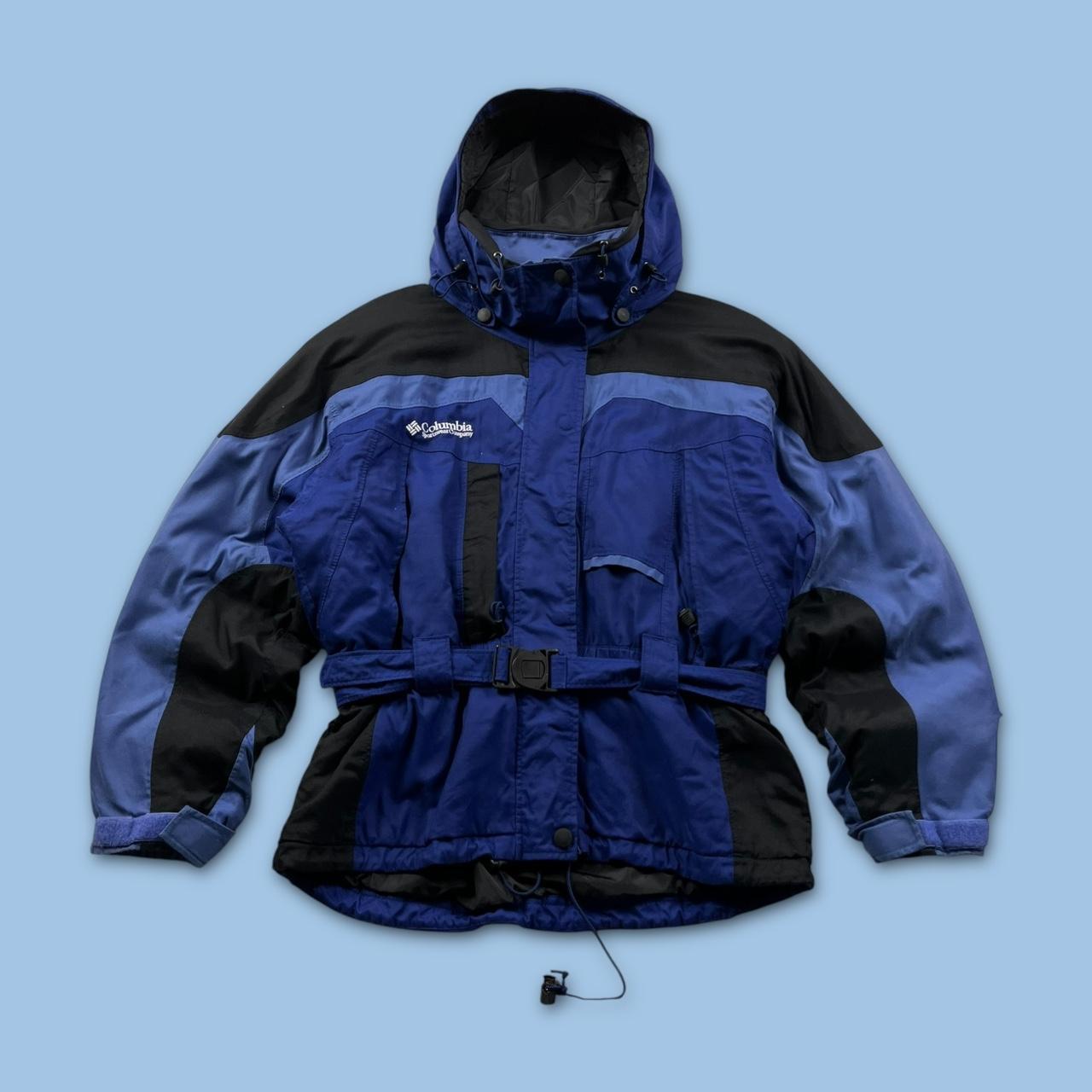 VINTAGE 00s COLUMBIA TECHNICAL HOODED SKI JACKET BLUE