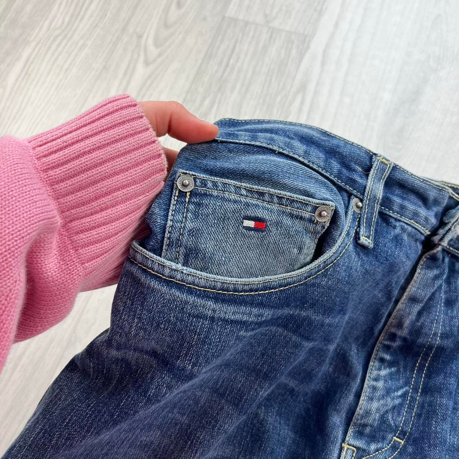 VINTAGE Y2K TOMMY HILFIGER STRAIGHT LEG JEANS BLUE