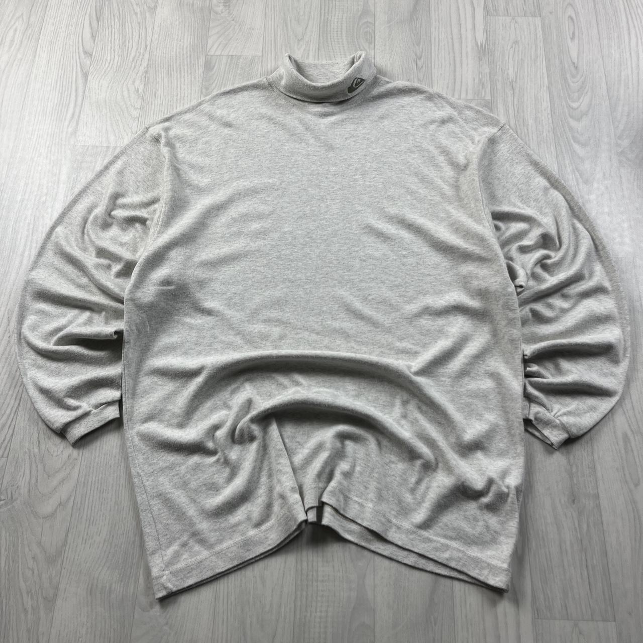 VINTAGE Y2K QUIKSILVER LONG SLEEVE TURTLENECK T SHIRT GREY