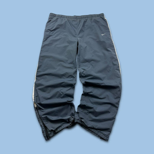 VINTAGE Y2K NIKE BAGGY TRACKSUIT BOTTOMS NAVY BLUE