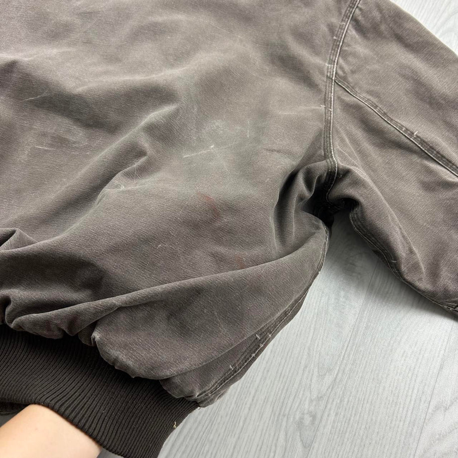 VINTAGE Y2K WALLS HOODED ACTIVE WORKWEAR BOMBER JACKET BROWN