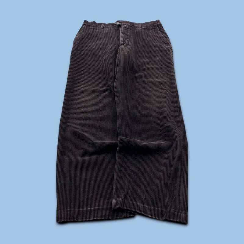 VINTAGE 00s CHUNKY CORDUROY TROUSERS BROWN