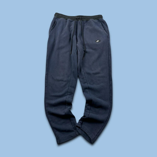 NIKE TAPERED COTTON SWEATPANTS NAVY