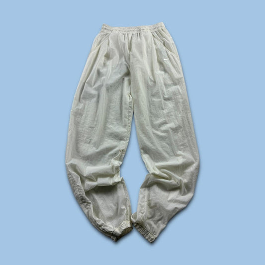 VINTAGE 90s NIKE BAGGY TRACKSUIT BOTTOMS WHITE