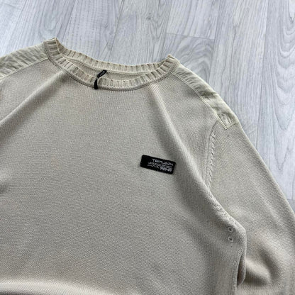 VINTAGE Y2K TEDDY SMITH CHUNKY KNITTED JUMPER CREAM