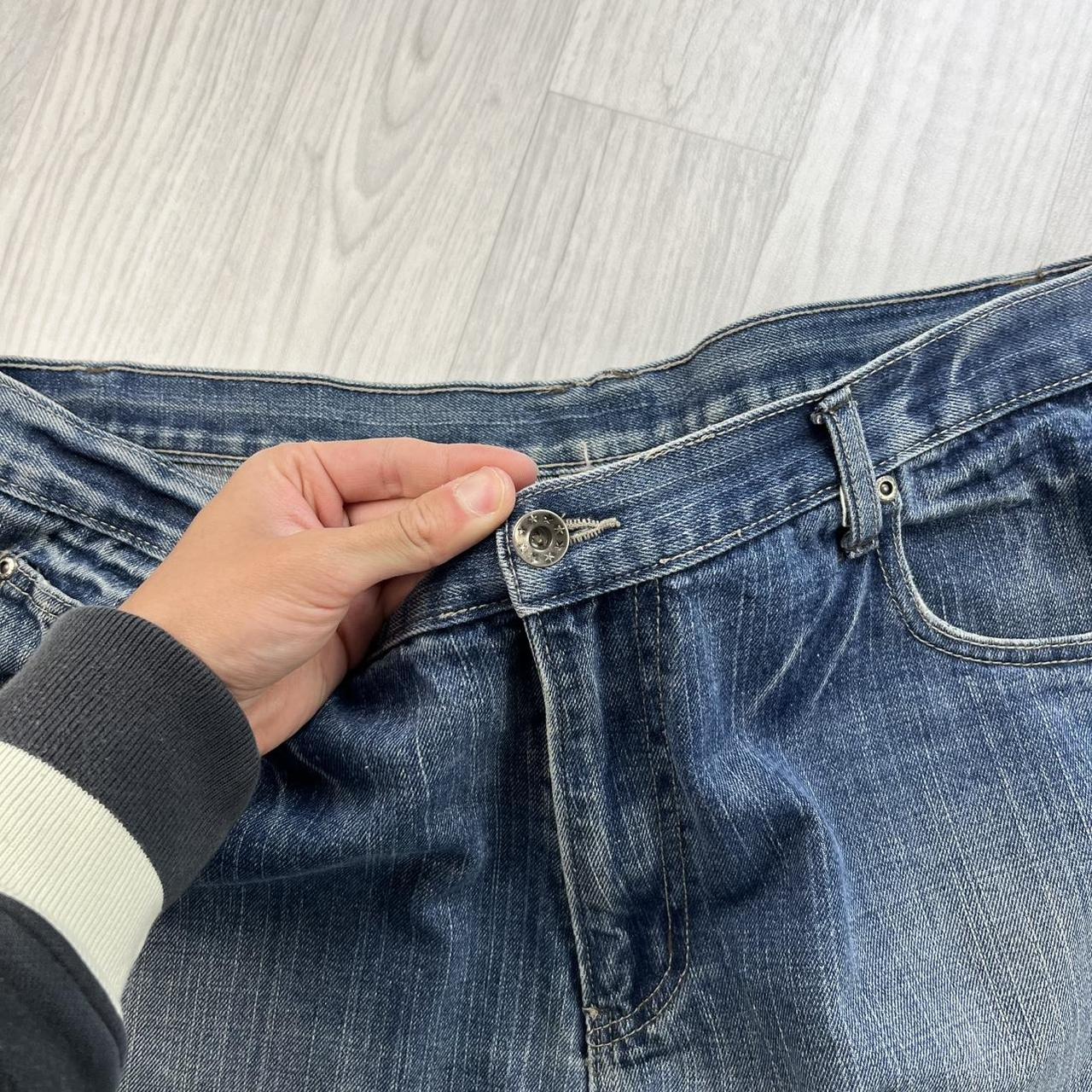 VINTAGE Y2K BAGGY DENIM SKATER JORTS BLUE