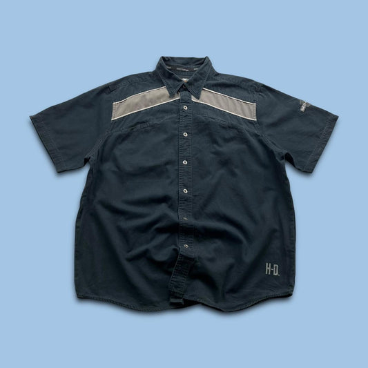 VINTAGE Y2K HARLEY DAVIDSON SHORT SLEEVE SHIRT BLACK
