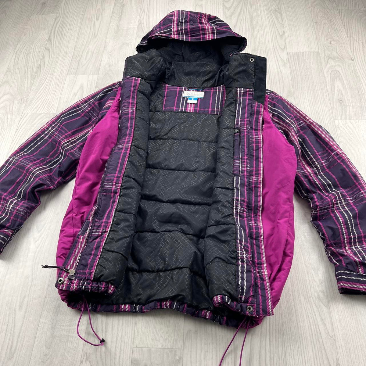 VINTAGE Y2K COLUMBIA TECHNICAL PLAID JACKET PURPLE