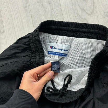VINTAGE Y2K CHAMPION BAGGY TRACKSUIT BOTTOMS BLACK