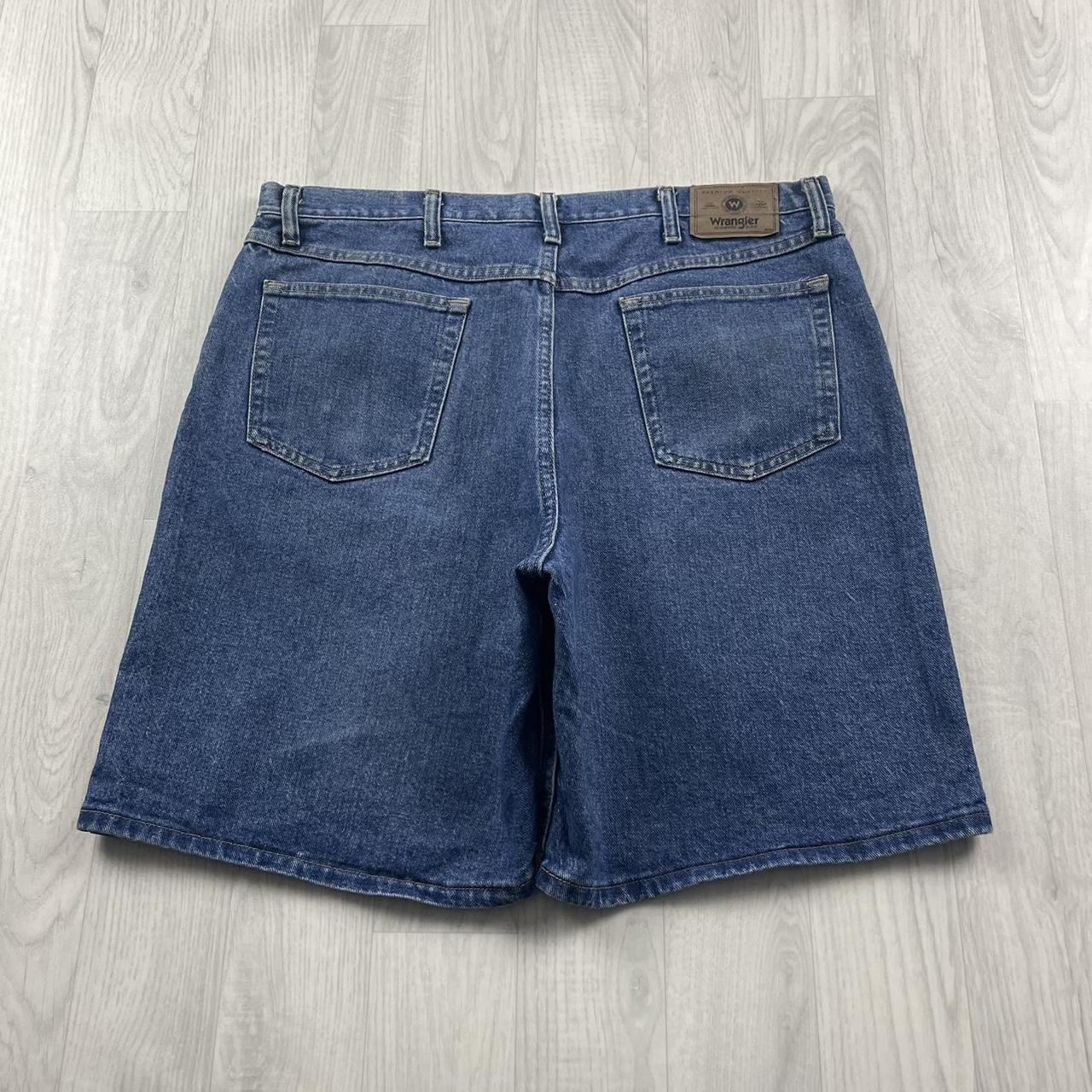 VINTAGE WRANGLER BAGGY LOOSE SKATER JORTS NAVY BLUE (38w)