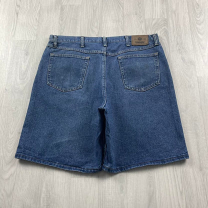 VINTAGE WRANGLER BAGGY LOOSE SKATER JORTS NAVY BLUE (38w)